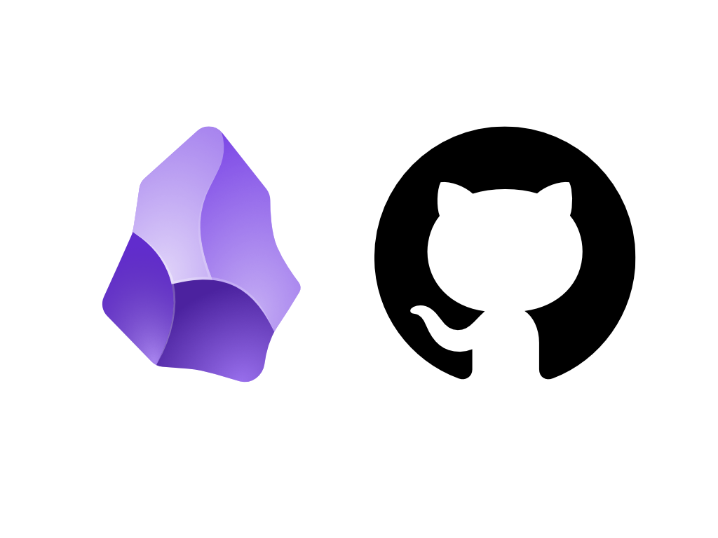 Obsidian and Github logos